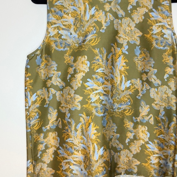 NWT Lafayette 148 Silk Blouse in Chive Multi color $698 Retail!! - Picture 5 of 7